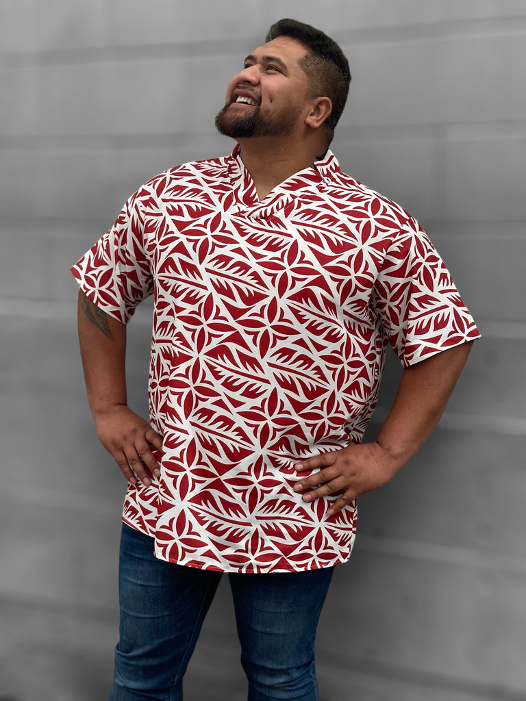 Ali’i V neck shirt red