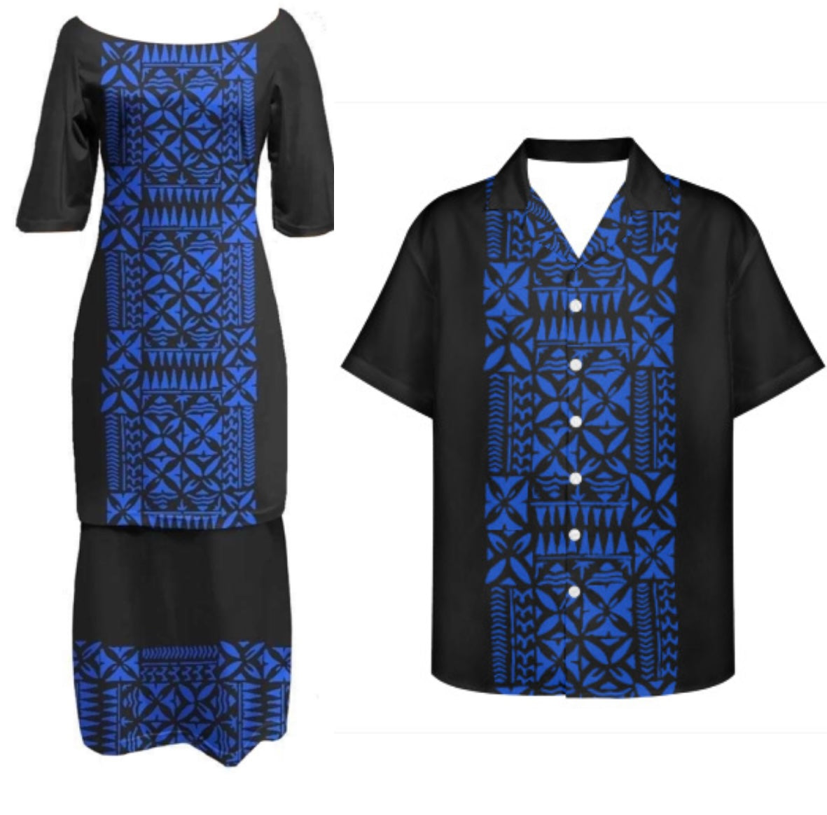 Matching Puletasi & Shirt | Polydress Fashion
